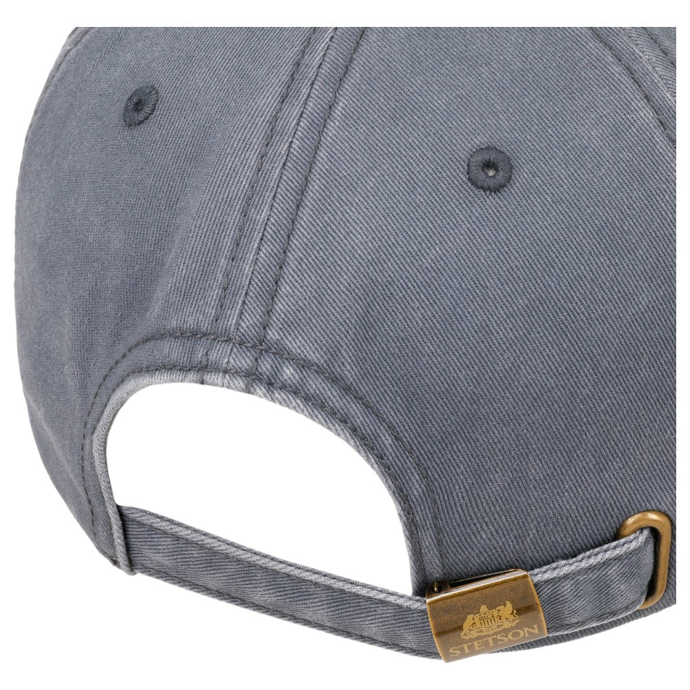 Stetson Baseball Cap Chino Twill Grey Silver - Baseball Cap fra Stetson hos The Prince Webshop