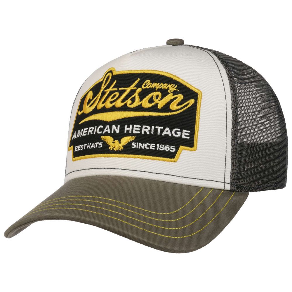 Stetson Trucker Cap American Heritage - Olive / White