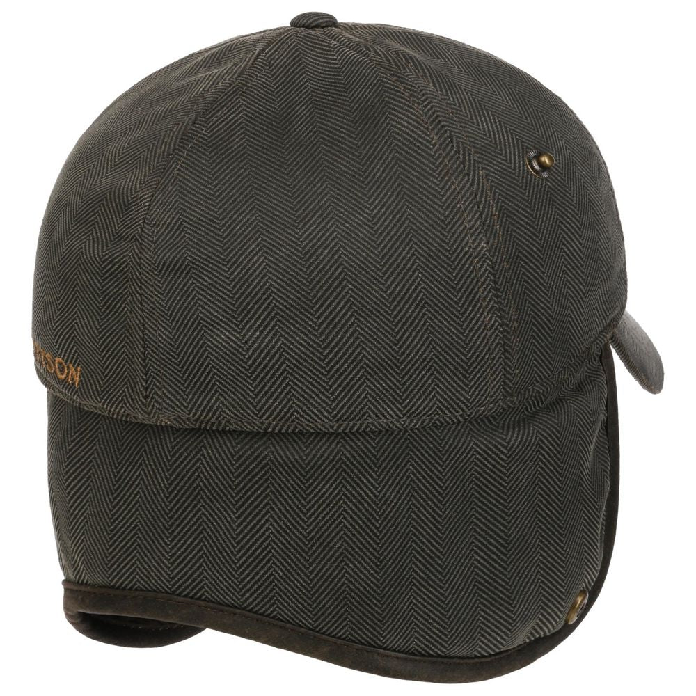 Stetson Herringbone EL Baseball Cap w/Earflaps