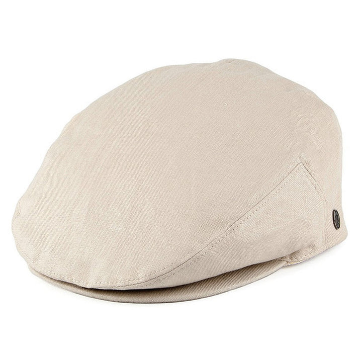 Jaxon & James Linen Flat Cap - Natural