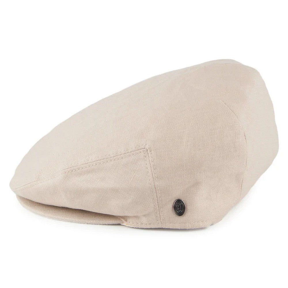 Jaxon James Linen Flat Cap Natural