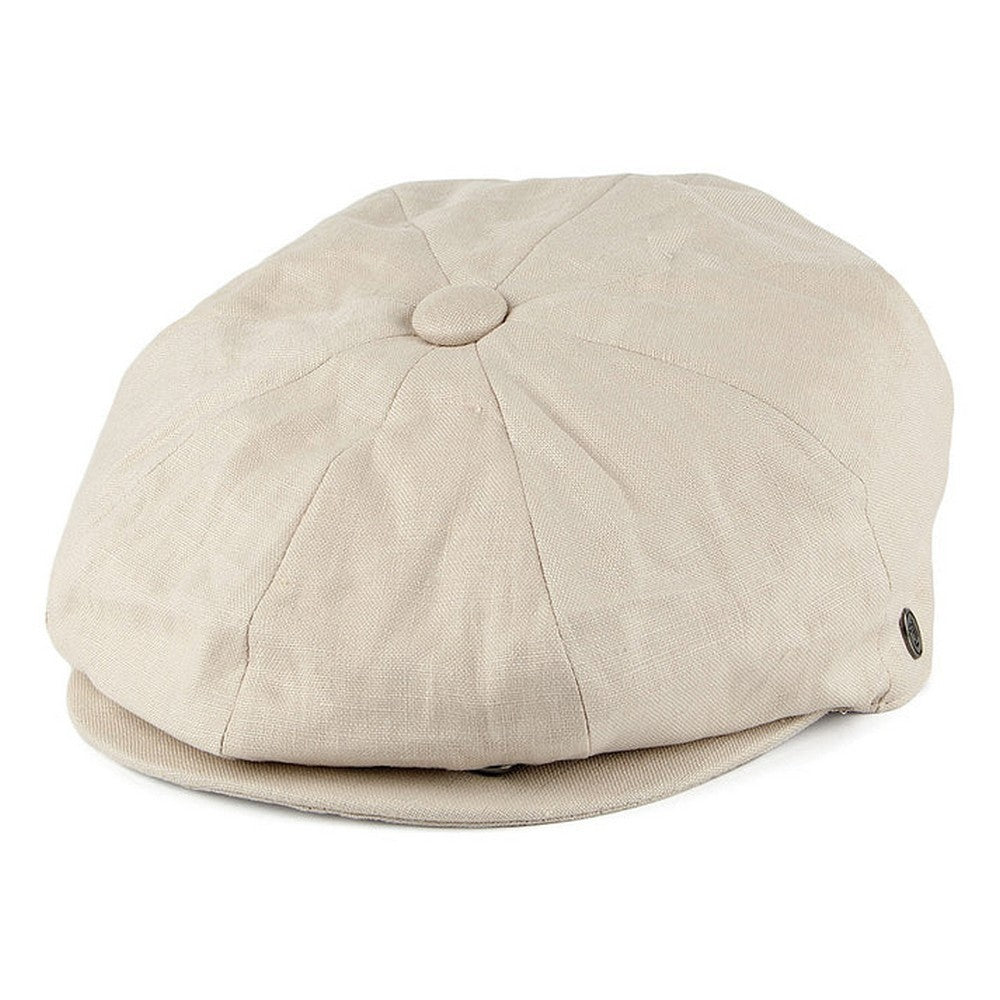 Jaxon & James Linen Newsboy Cap - Natural