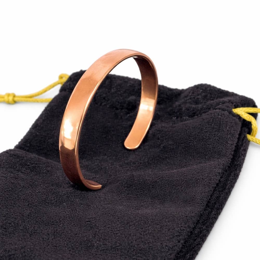 Glatpoleret klemmearmbånd i kobber