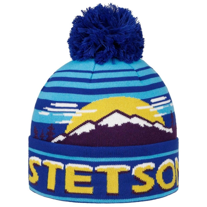 Stetson Beanie Pompom Freestyle Hat - Blue