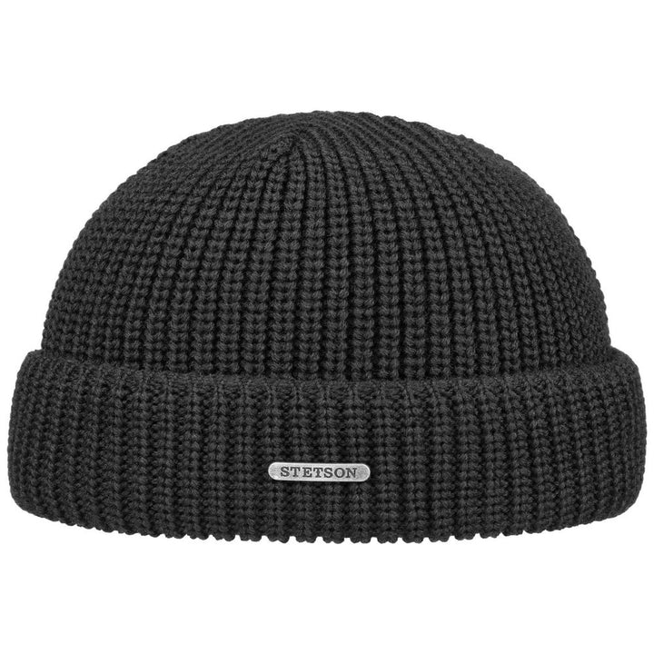 Stetson Docker Style Beanie Hue Sort Merino Uld