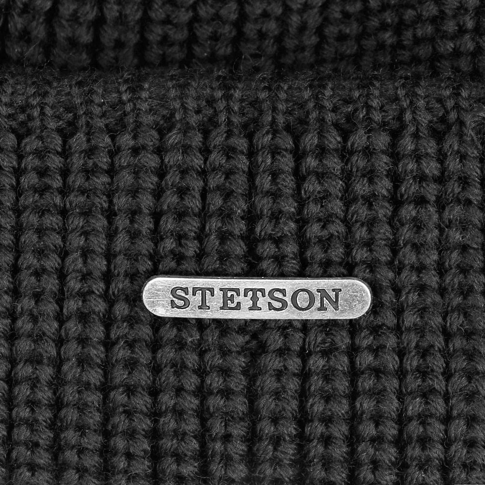 Stetson Docker Style Beanie Hue Black Merino Villa