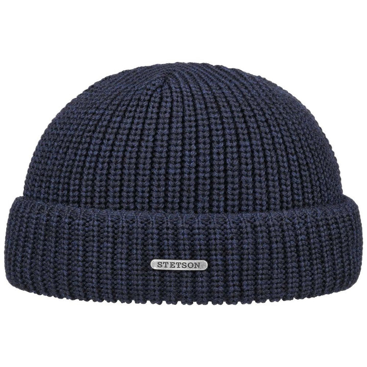 Stetson Docker Style Beanie Hue Navy Merino Villa