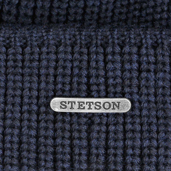 Stetson Docker Style Beanie Hue Navy Merino Villa