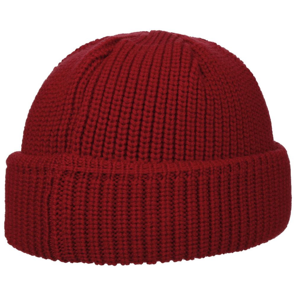 Stetson Docker Style Beanie Hue Rød Merino Uld - Hue fra Stetson hos The Prince Webshop