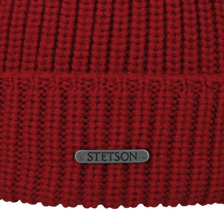 Stetson Docker Style Beanie Hue Rød Merino Uld - Hue fra Stetson hos The Prince Webshop