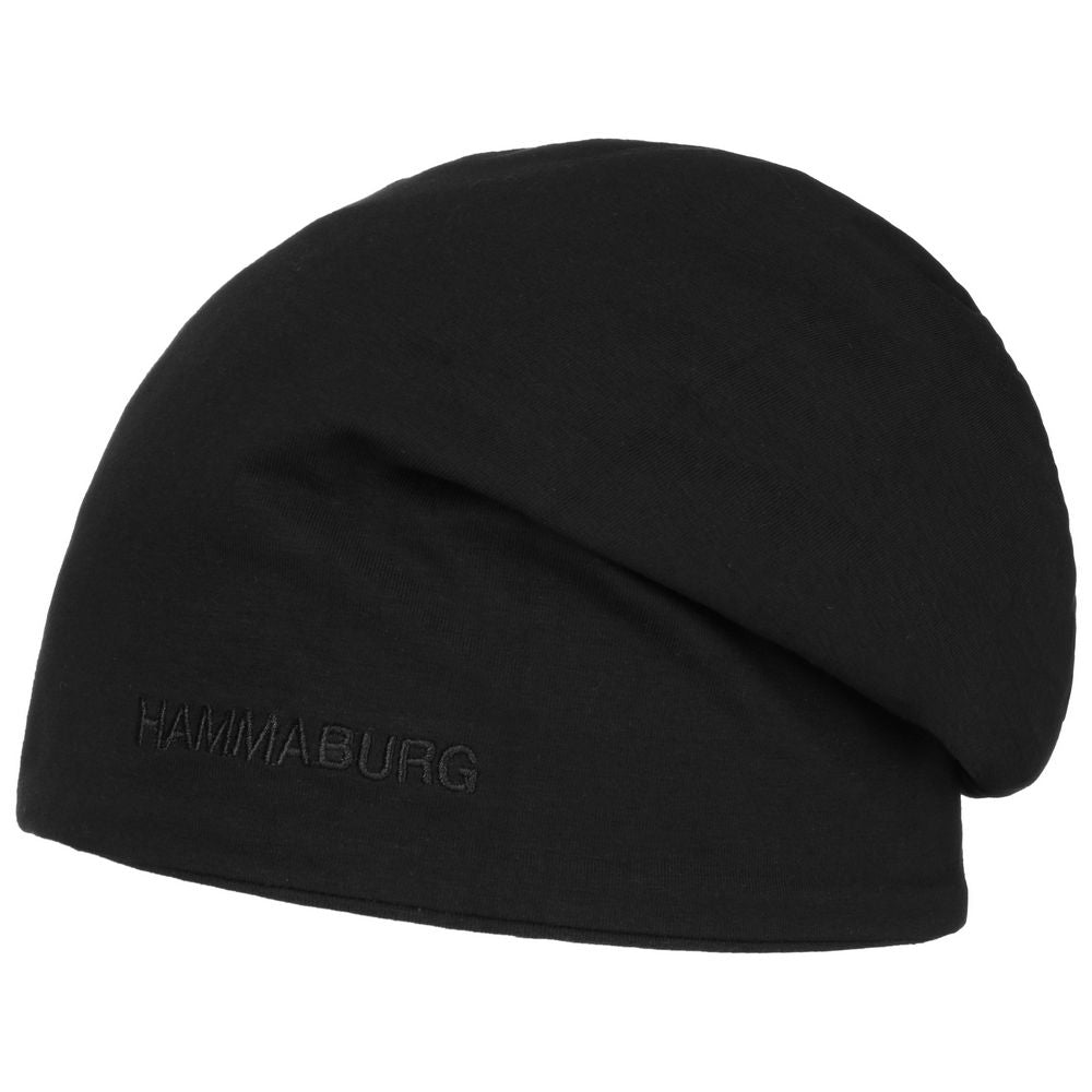 HAMMABURG Long Beanie Reversible Jersey Sort/Stribet