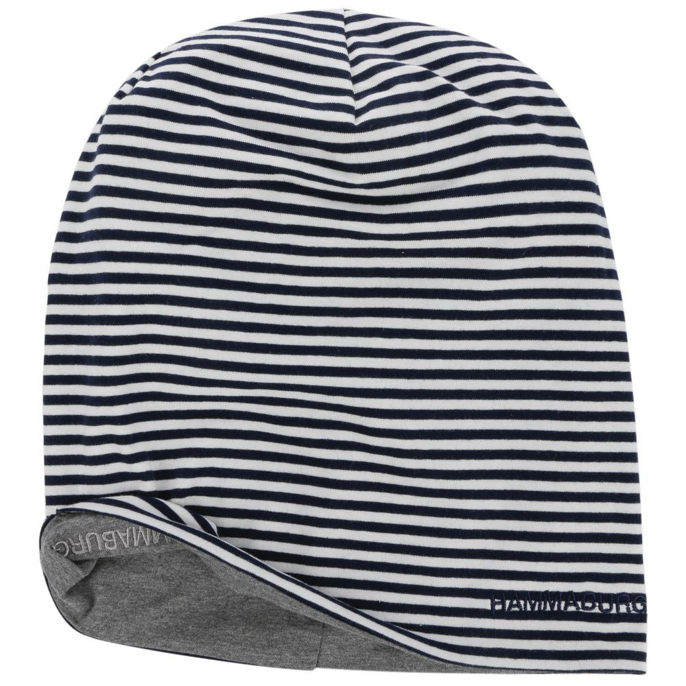 HAMMABURG Long Beanie Reversible Jersey Grå/Stribet - Hue fra Hammaburg hos The Prince Webshop