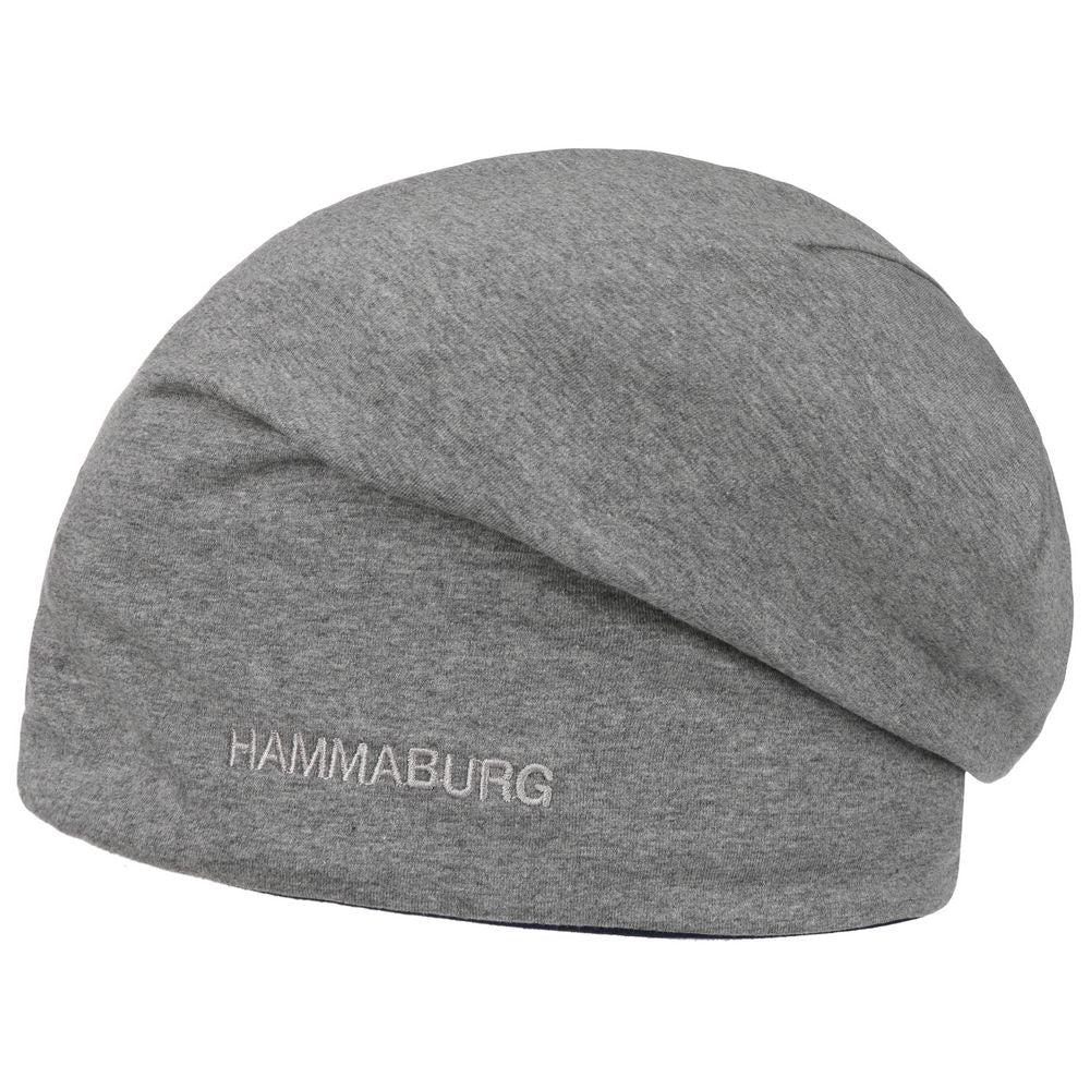 HAMMABURG Long Beanie Reversible Jersey Grå/Stribet - Hue fra Hammaburg hos The Prince Webshop