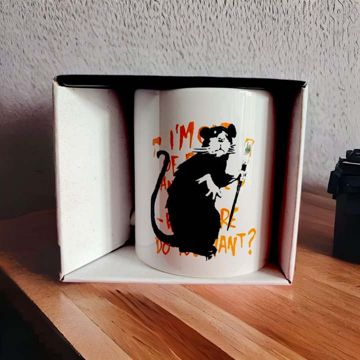 Banksy Ceramic Mug 325ml - I'm Out of Bed