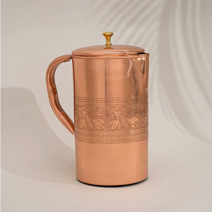 Ren Kobberkande Blomstermønster - 1,5 liter - Bartender Gear fra Ayurveda Specialist B.V. hos The Prince Webshop