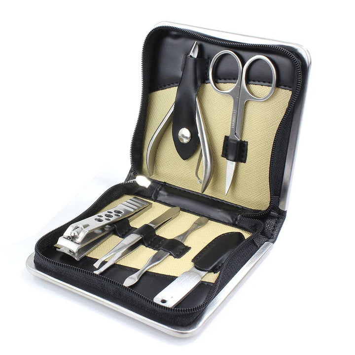 Sort Saffiano stort manicure sæt -  fra Sophos hos The Prince Webshop