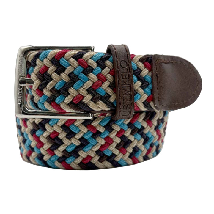 Custi Mikelo Flettet Elastisk Bælte Beige Turkis Rød | mod 33