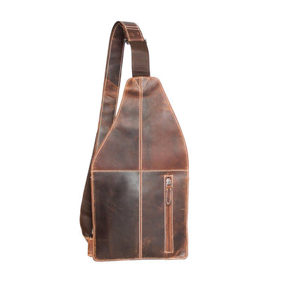 Arrigo Crossbody Shoulder Bag Buffalo Leather - Cognac