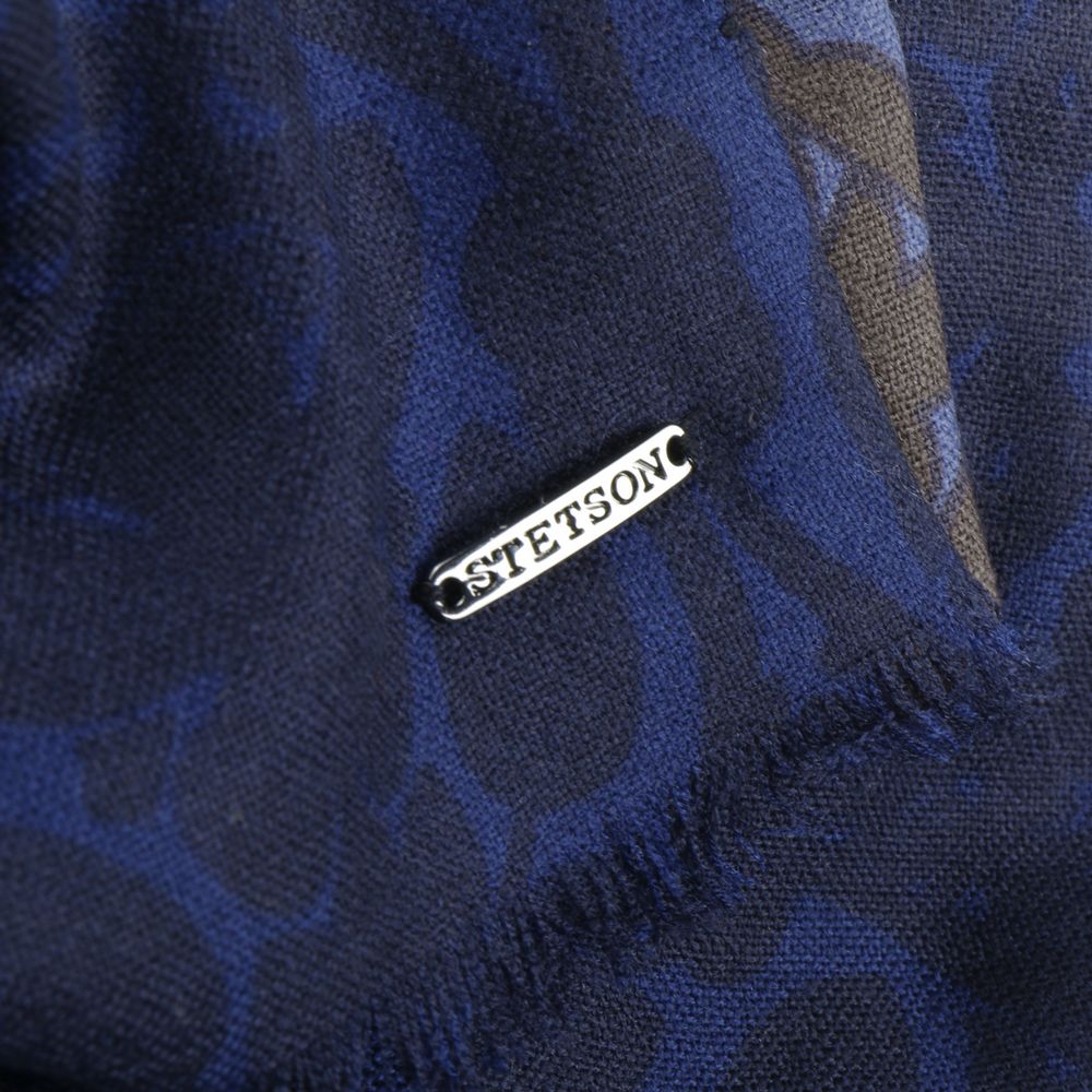 Stetson Scarf Wool Navy Shades - Halstørklæde fra Stetson hos The Prince Webshop