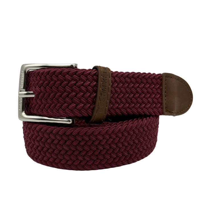 Custi Mikelo Rødbrun Flettet Elastisk Bælte - Bælte fra Custi Mikelo hos The Prince Webshop
