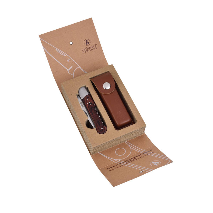 Sommelier Laguiole Foldekniv – Pakkawood Håndtag med Etui