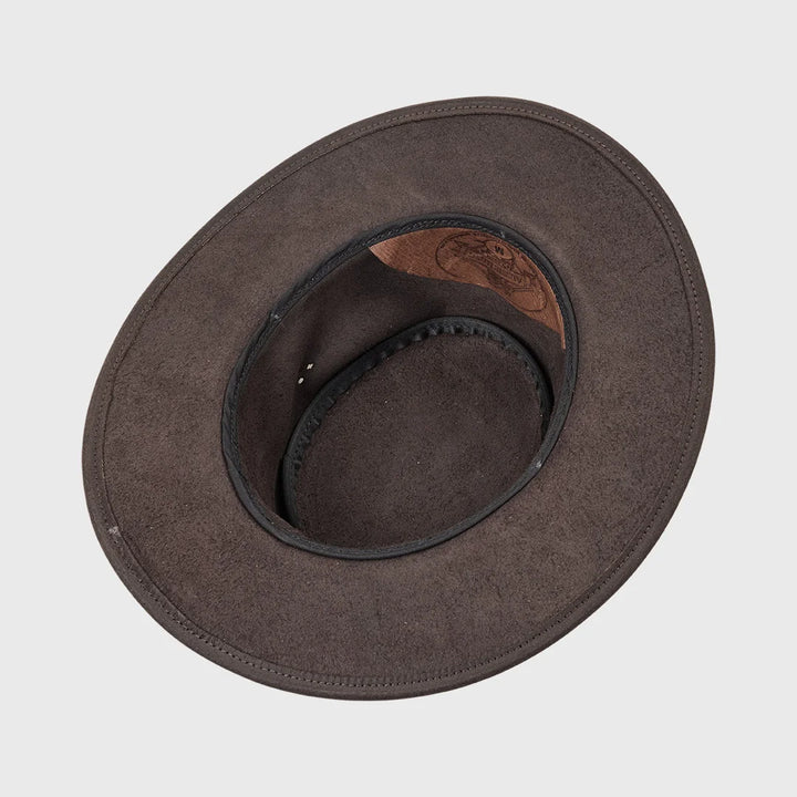 Aussie Bush Cow – Brown Squashable Leather Hat