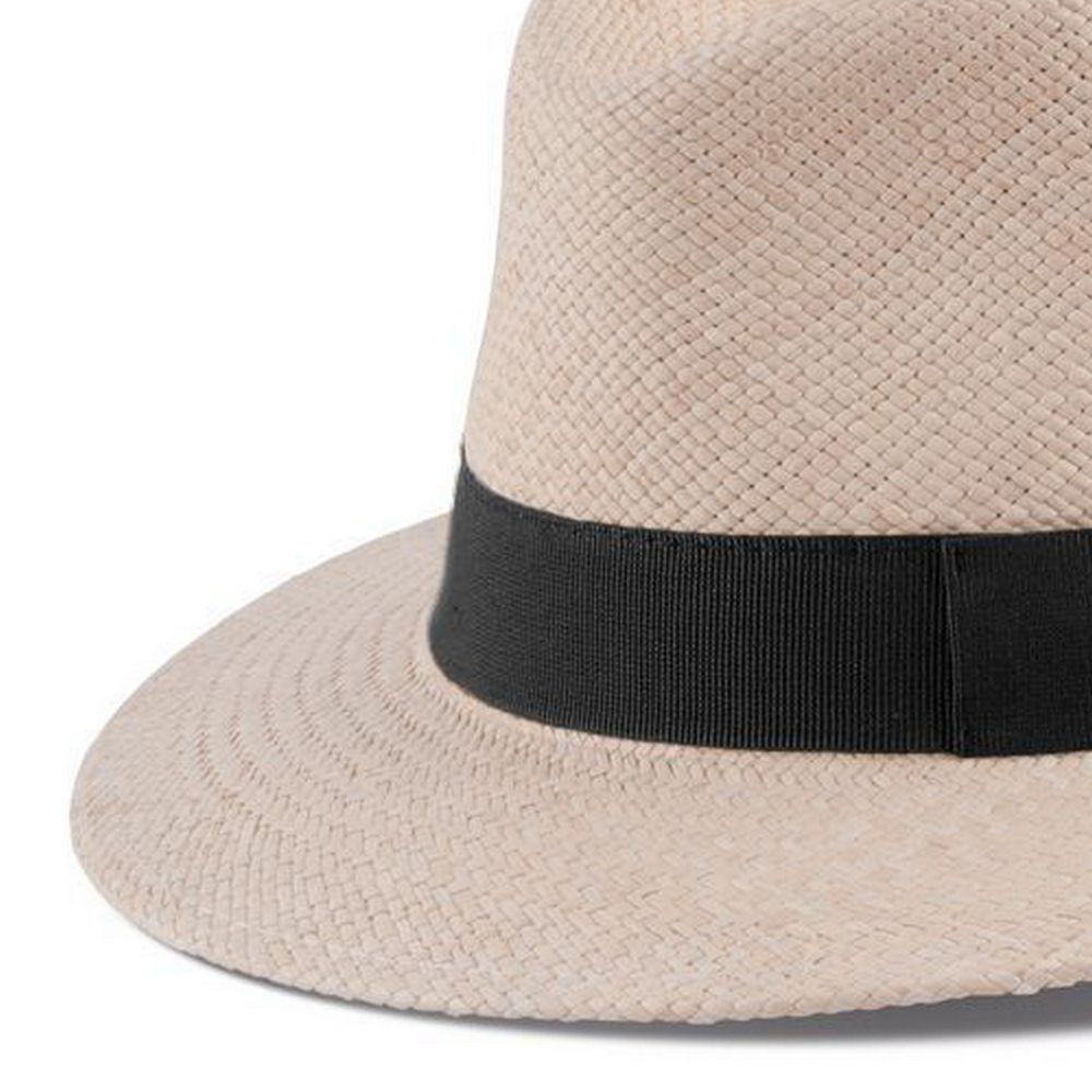 MJM Capai - Ægte Panama Hat - Natur / Sort - Hat fra MJM Hats hos The Prince Webshop