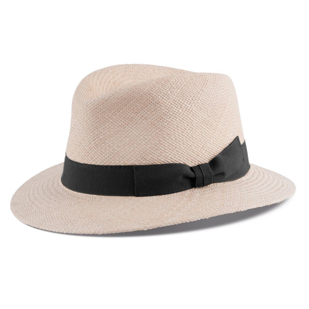 MJM Capai - Ægte Panama Hat - Natur / Sort