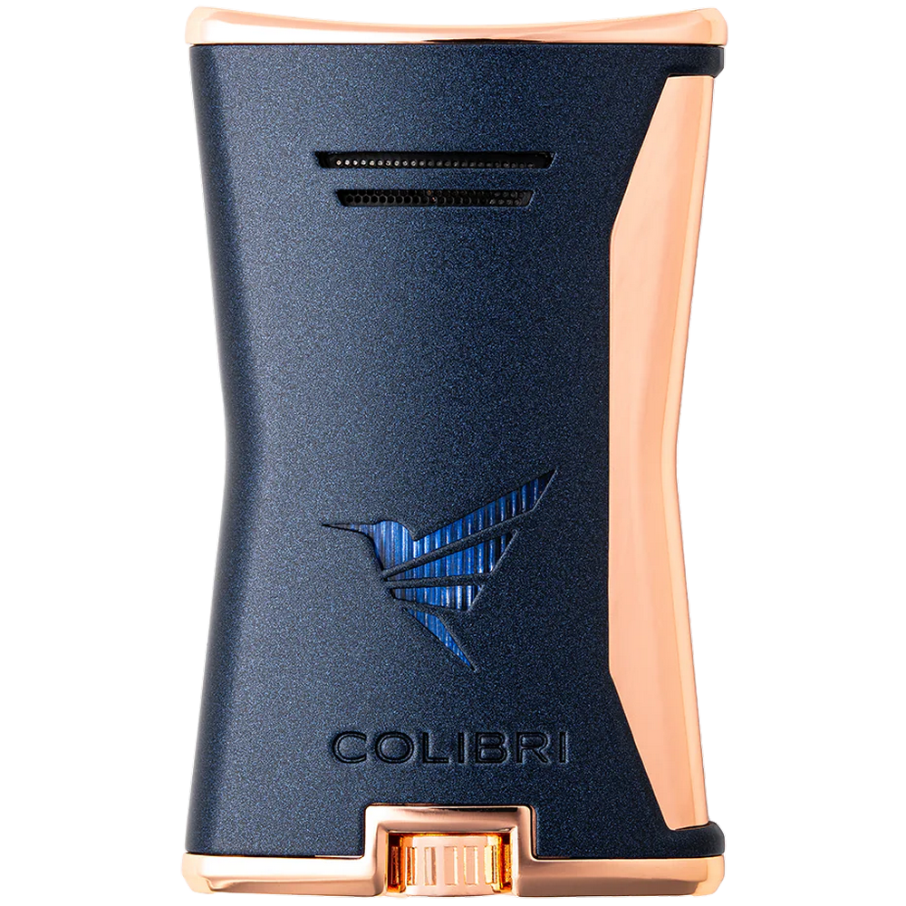 COLIBRI SLIM jet flame lighter navy/gold - Lighter fra Colibri hos The Prince Webshop