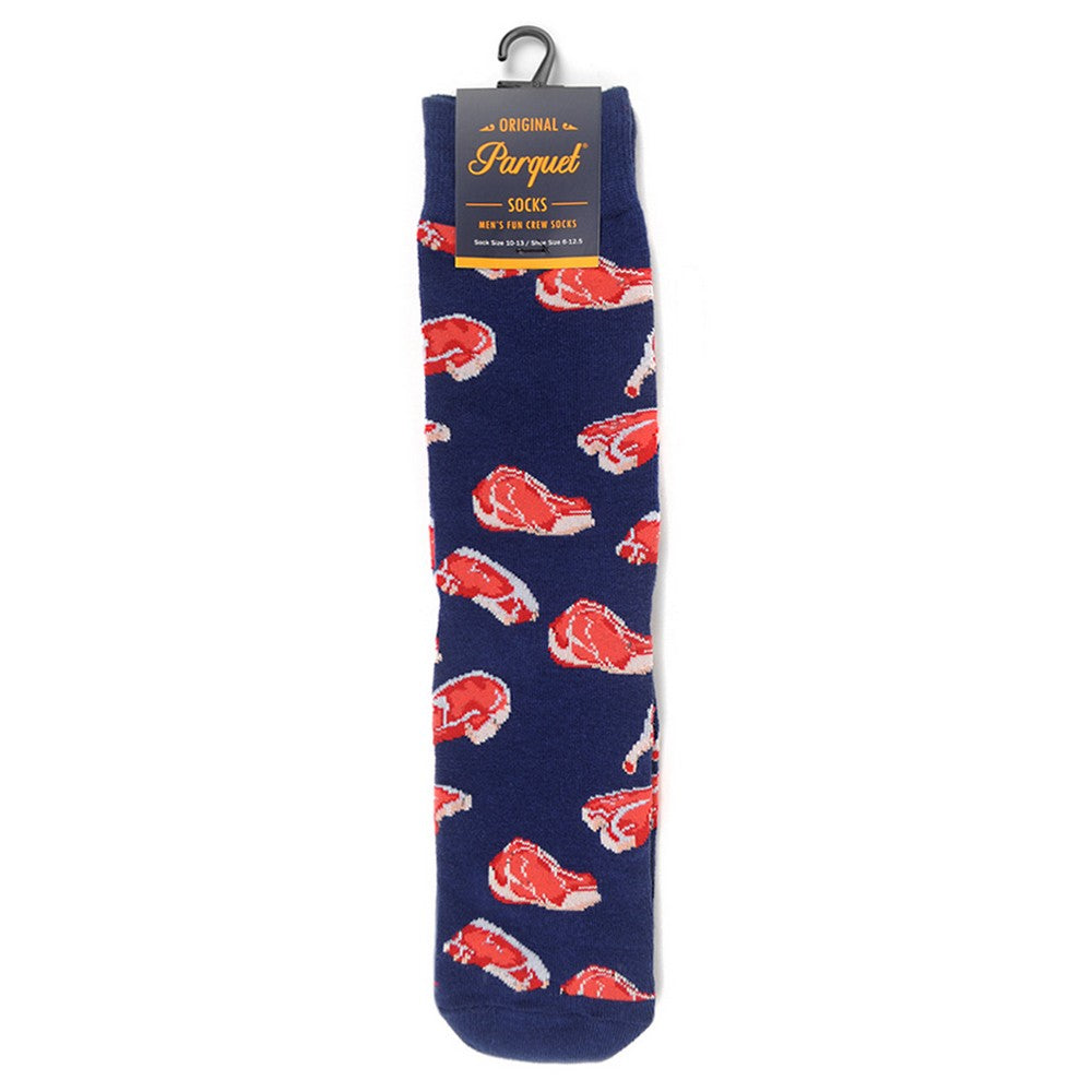 1 par Meat Lovers Novelty Socks - Sjove BØF Strømper