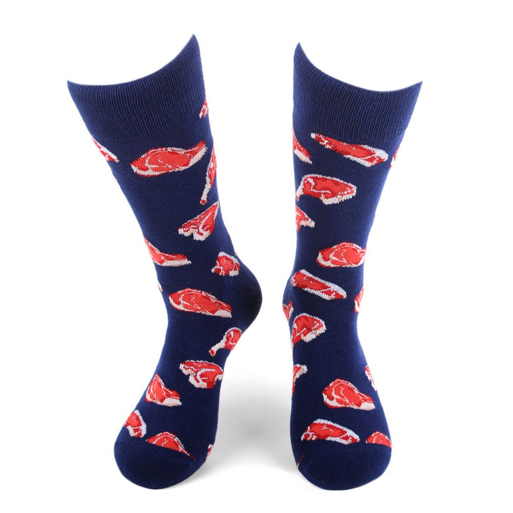 1 pair of Meat Lovers Novelty Socks - Funny BEEF Socks