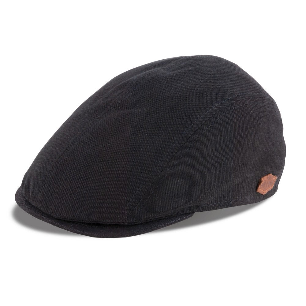 MJM Daffy 3 Cotton Pouch 4 Sommer Flat Cap - Sort