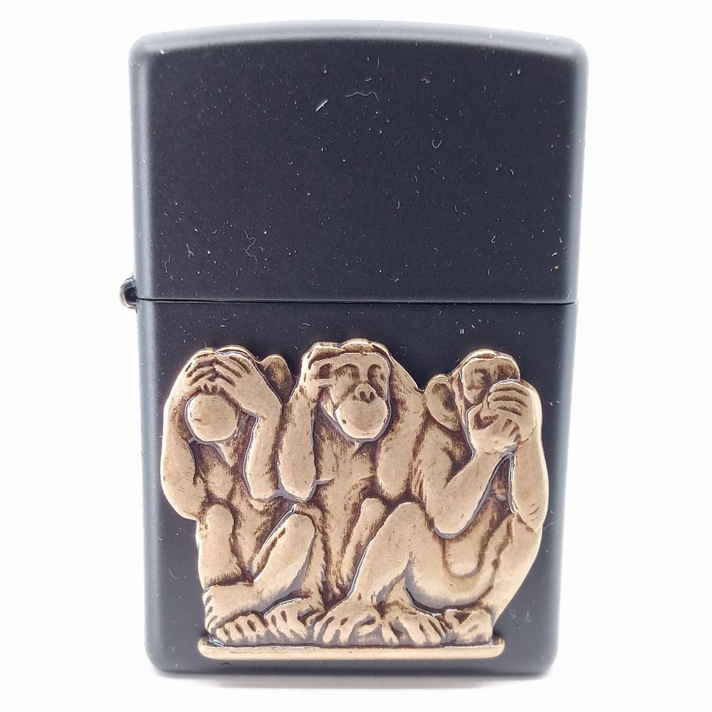 Original Zippo Lighter Three Monkeys