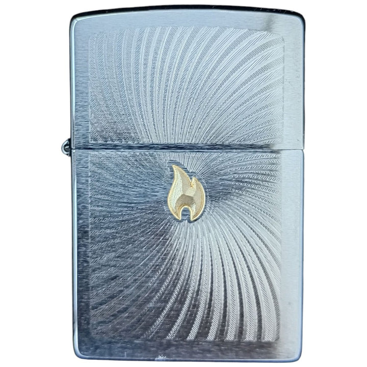 Original Zippo Center Flame Emblem Lighter i Gaveæske