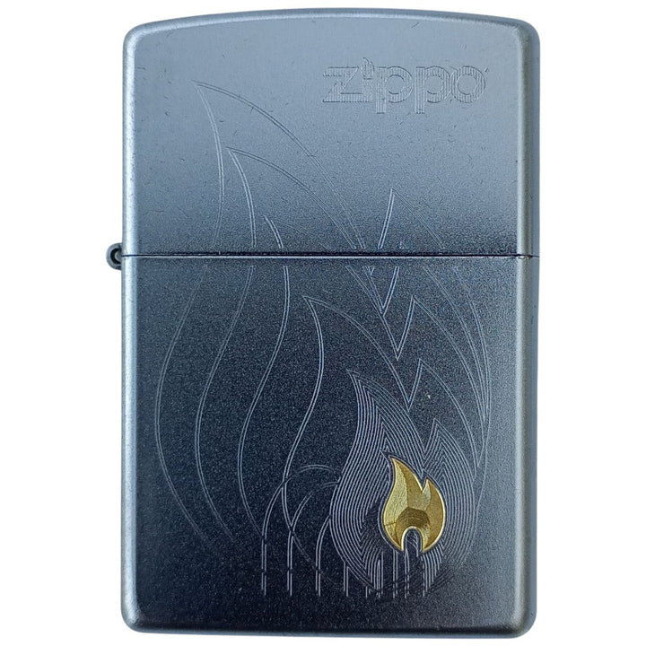 Original Zippo Corner Flame Emblem Lighter i Gaveæske
