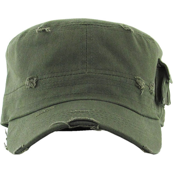 Ethos Army Cadet Cap i 100% Bomuld Distressed - 4 FARVER