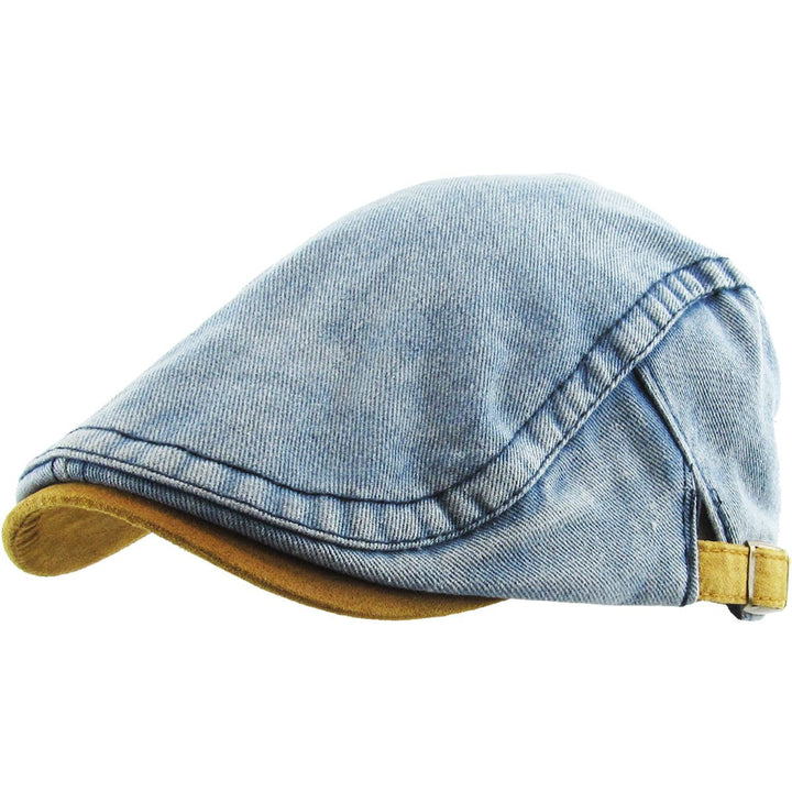 Denim Flat Cap Ivy Cap - prewashed light denim 