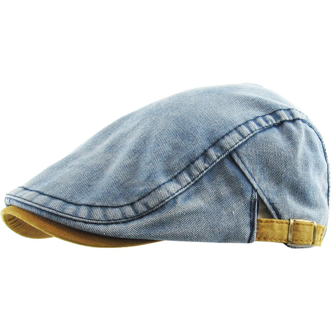 Denim Flat Cap Ivy Cap - prewashed light denim 