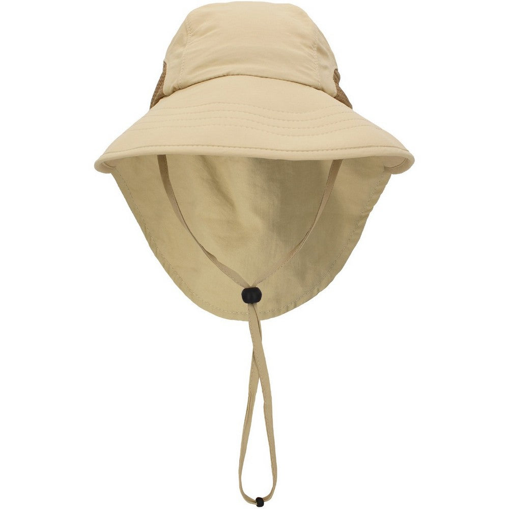 Ethos Sol Hat - Kasket med Nakkeflap - Lysegrå eller Beige - Hat fra Ethos hos The Prince Webshop