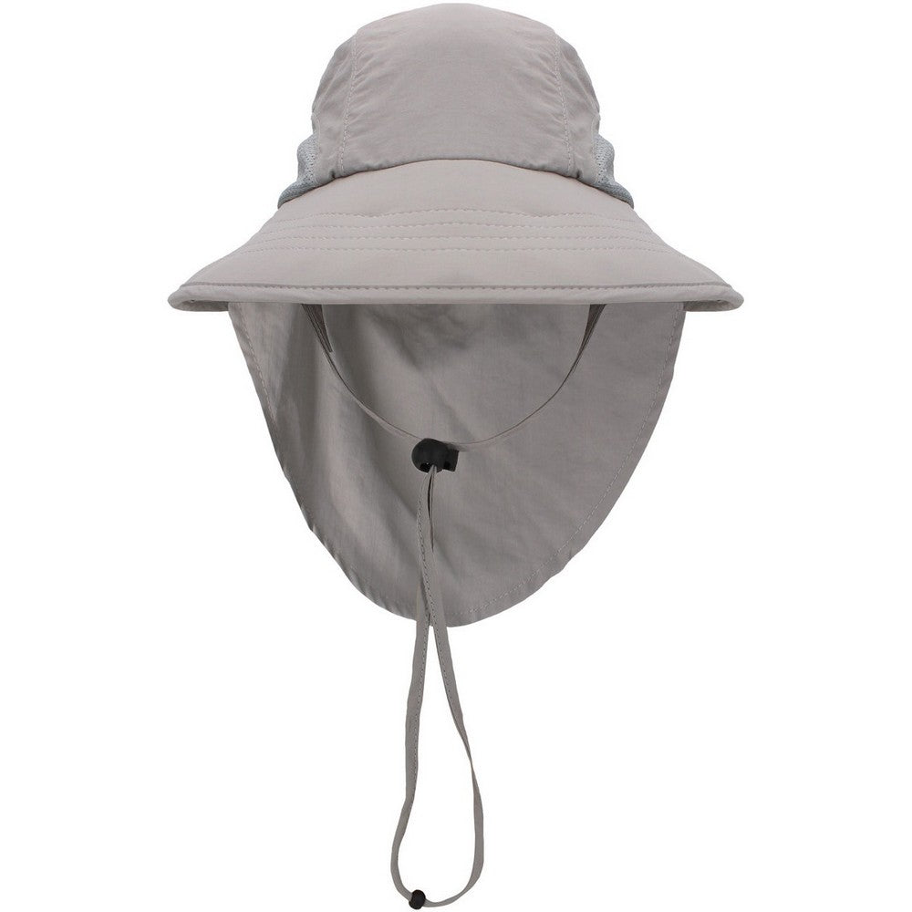 Ethos Sun Hat - Cap with Neck Flap - Light Gray or Beige