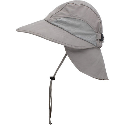 Ethos Sol Hat - Kasket med Nakkeflap - Lysegrå eller Beige