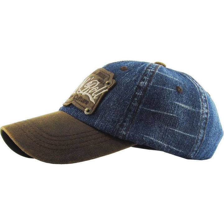 ROCK N ROLL VINTAGE BALLCAP - BLÅ DENIM