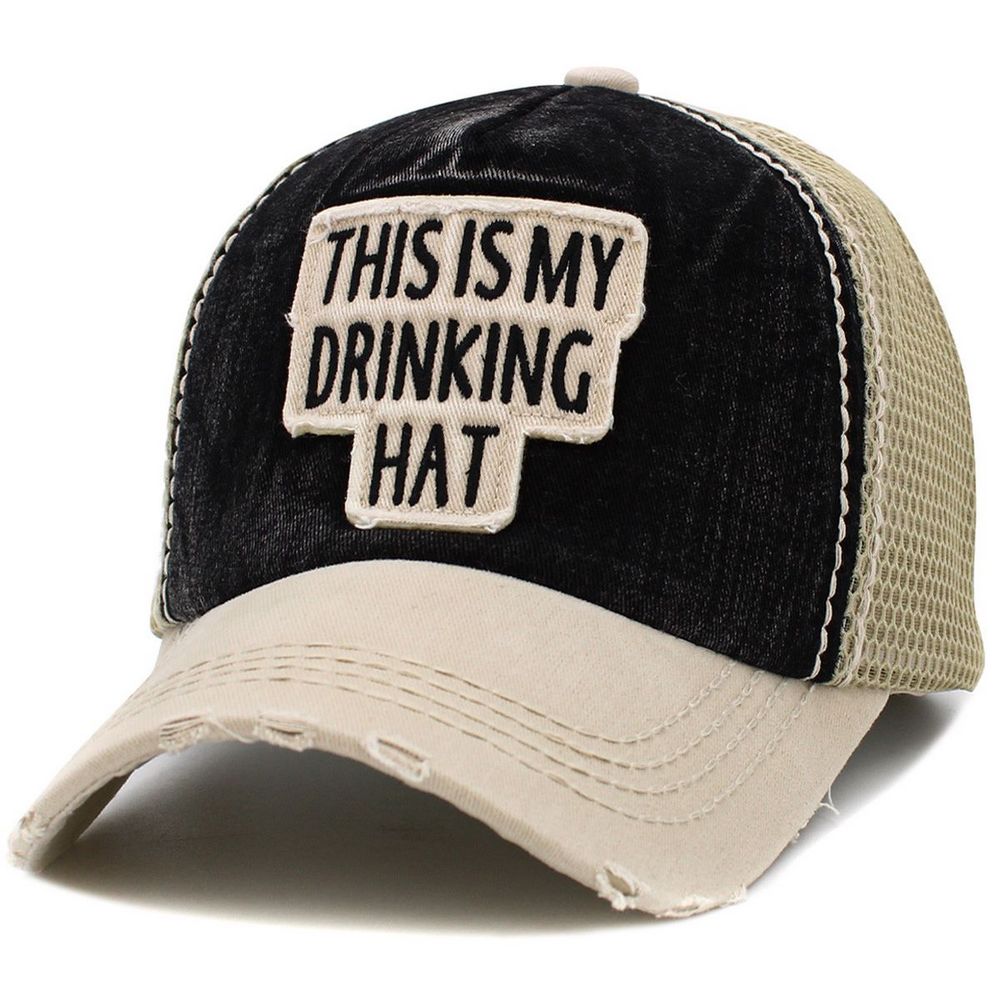 THIS IS MY DRINKING HAT Vintage Ballcap - 2 friske farver