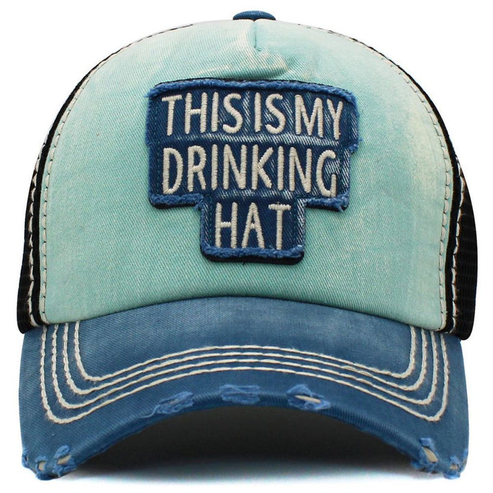 THIS IS MY DRINKING HAT Vintage Ballcap - 2 friske farver