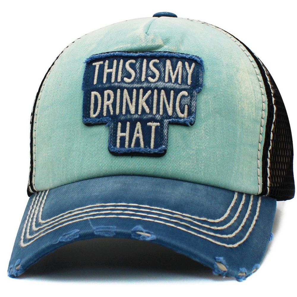 THIS IS MY DRINKING HAT Vintage Ballcap - 2 friske farver