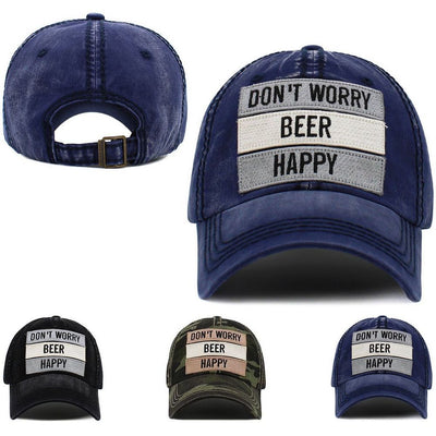 Don't Worry Beer Happy Vintage Ballcap - 3 farver