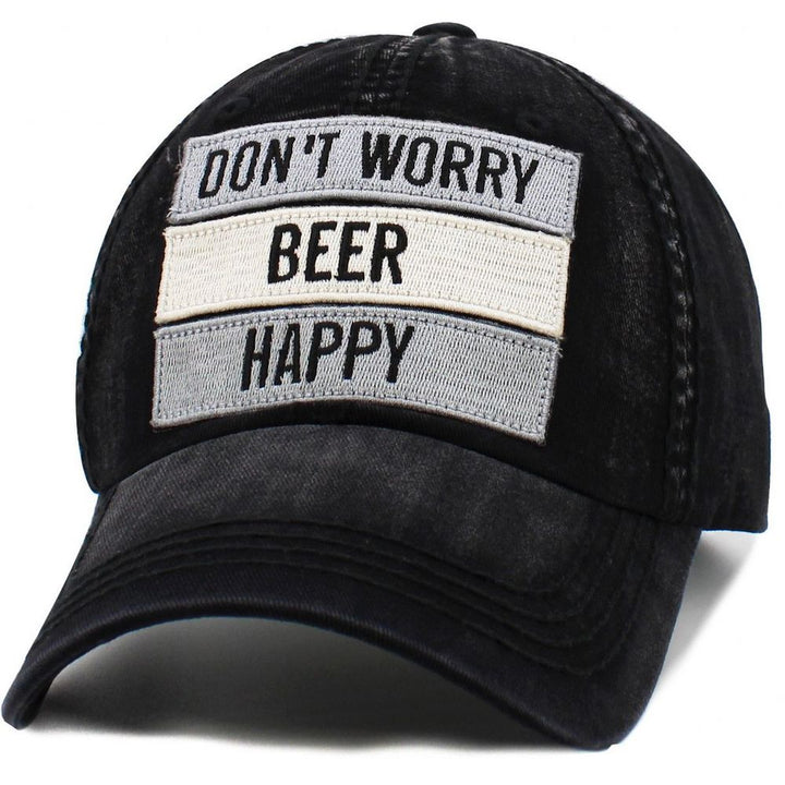 Don't Worry Beer Happy Vintage Ballcap - 3 farver