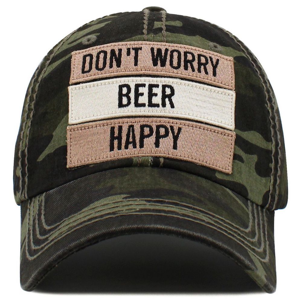 Don't Worry Beer Happy Vintage Ballcap - 3 colors