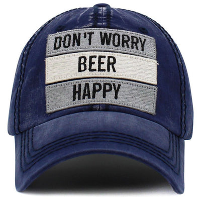 Don't Worry Beer Happy Vintage Ballcap - 3 colors