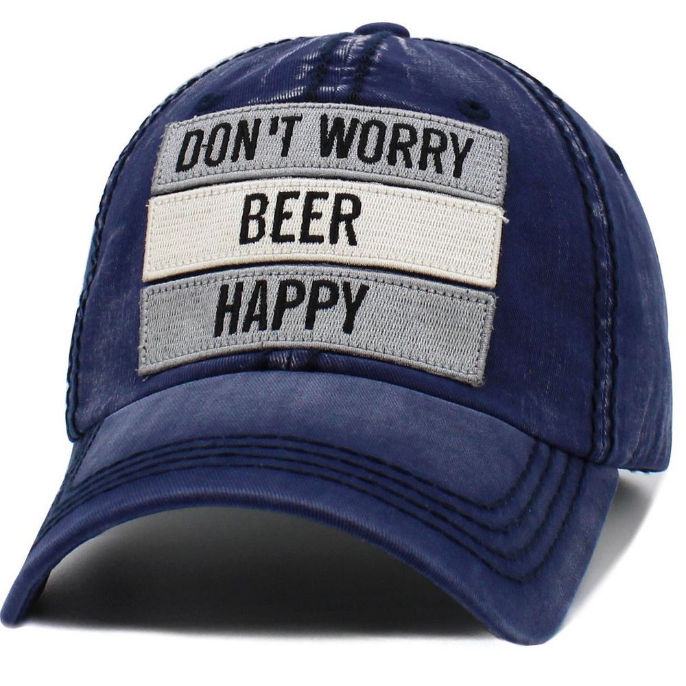 Don't Worry Beer Happy Vintage Ballcap - 3 farver